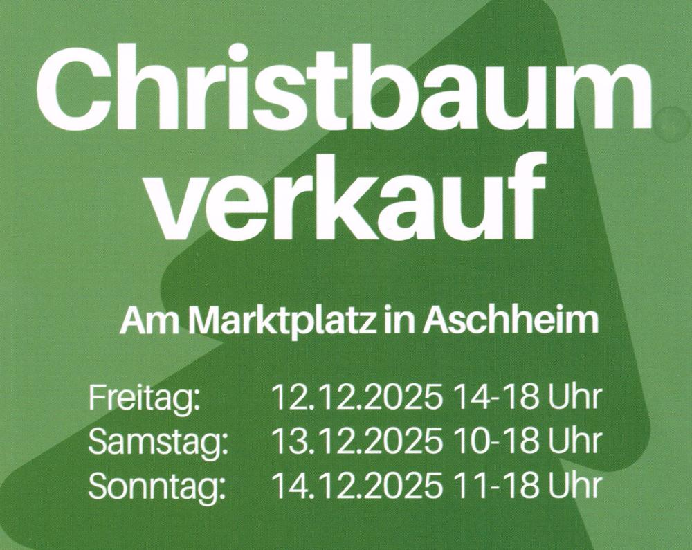 Ankündigung Christbaumverkauf
